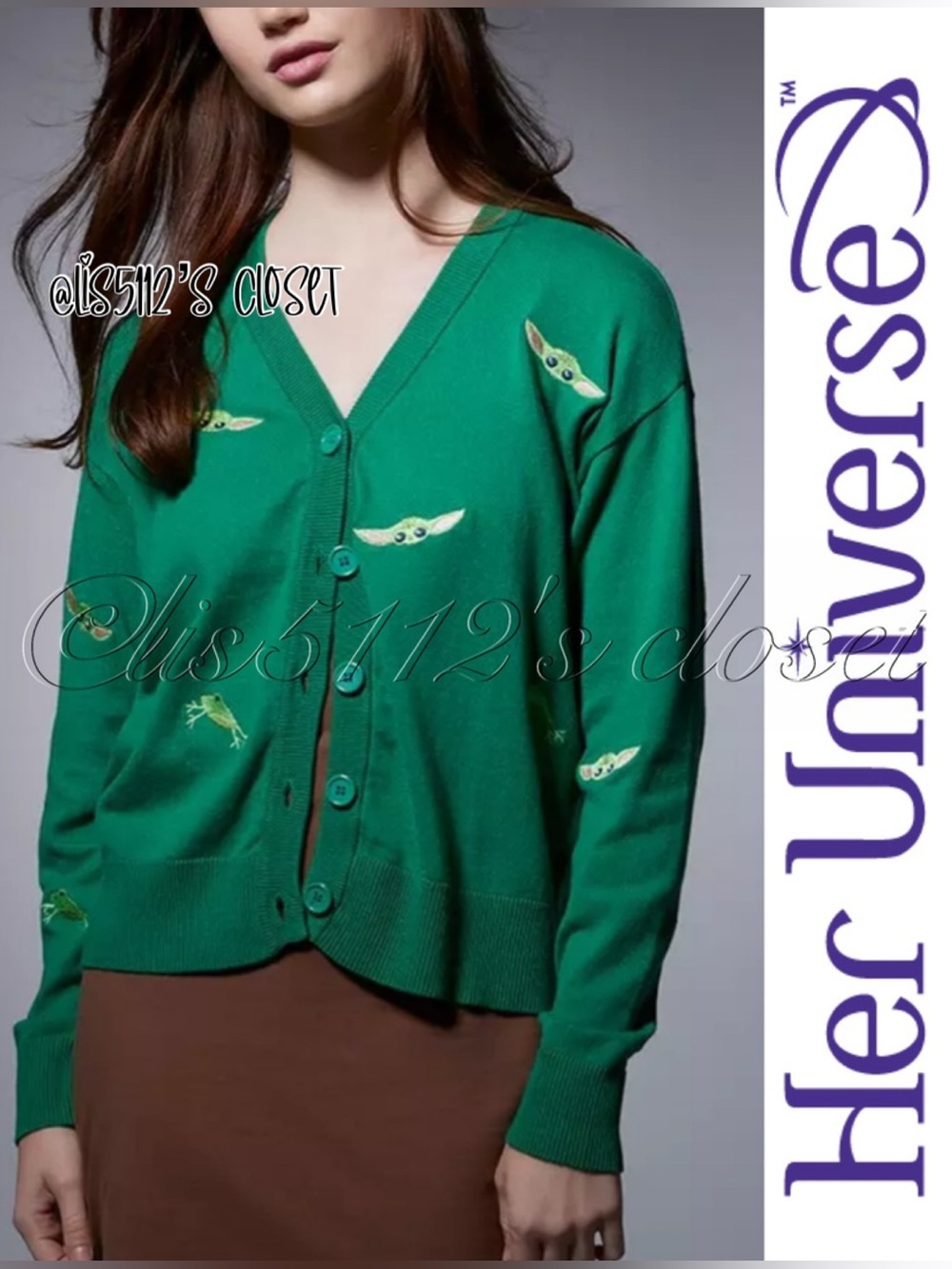 Her Universe x Star Wars The Mandalorian The Child Oversized Cardigan Size XL